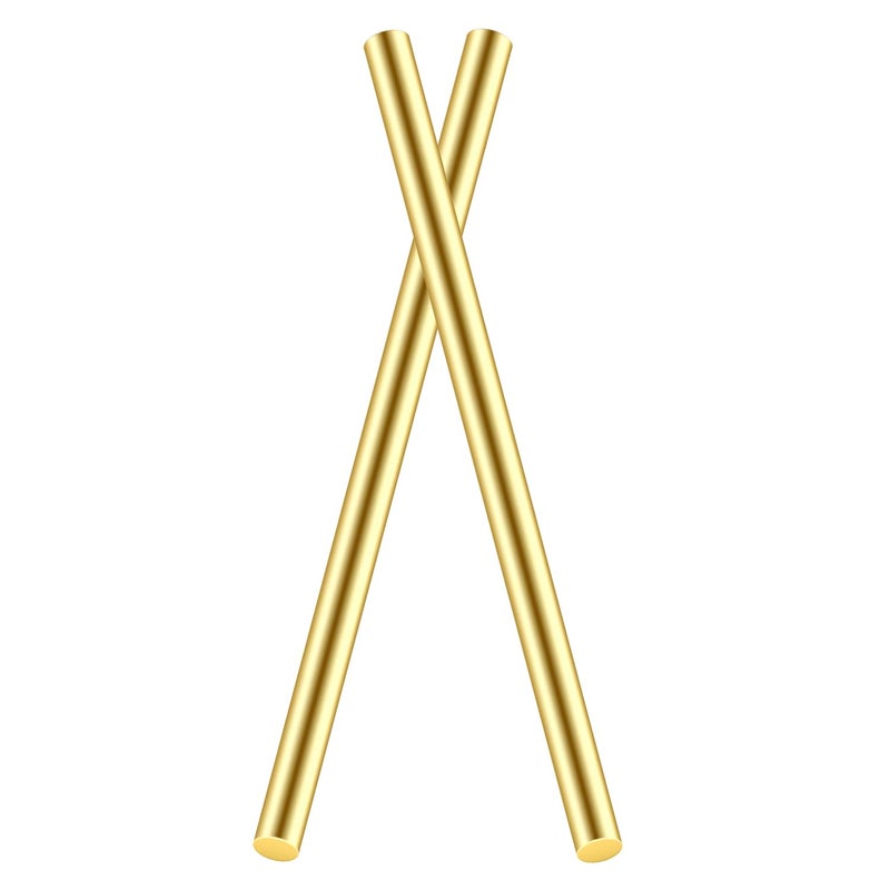 DYWISHKEY 2 Pieces 12 inches 23/64 inch/9.0mm Brass Rods, Brass Round Stock Lathe Bar Stock for DIY Craft Making, Handle Pin, Brass Rod 23/64 inch in Diameter, 12 inches in Length - Image 5